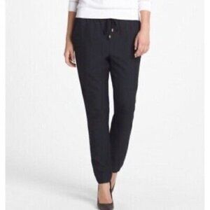 VINCE CAMUTO TAPER DRAWSTRING‎ ANKLE PANTS BLACK WOMENS SIZE S